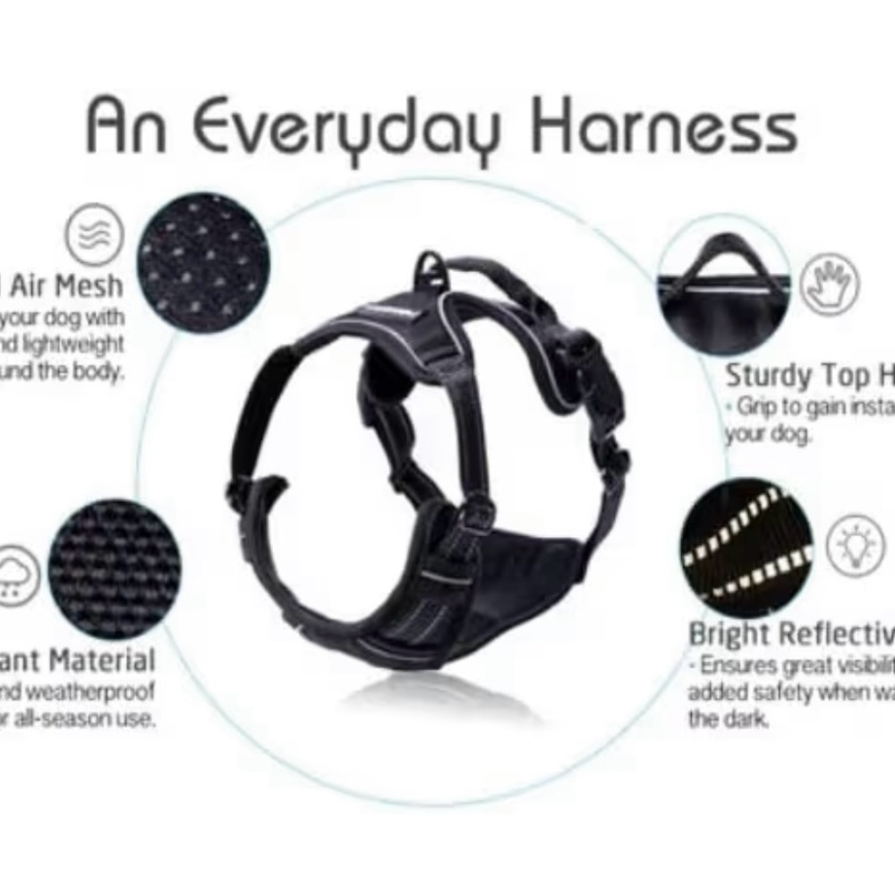 Black RabbitGoo Dog Harness - Picture 9 of 9